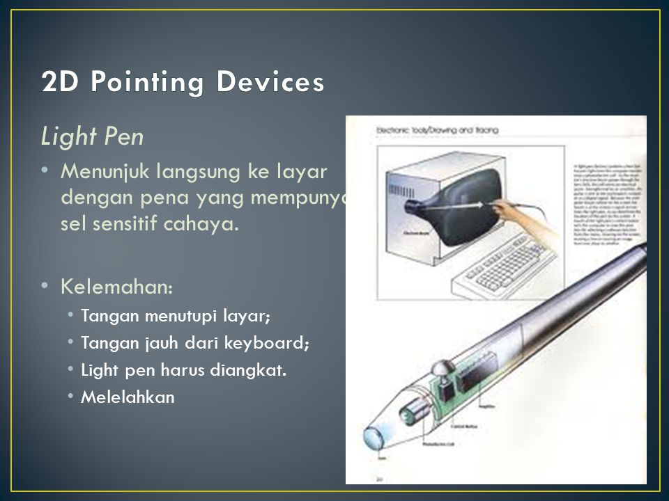 2D Pointing Devices Light Pen