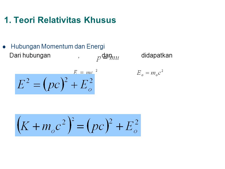 1. Teori Relativitas Khusus