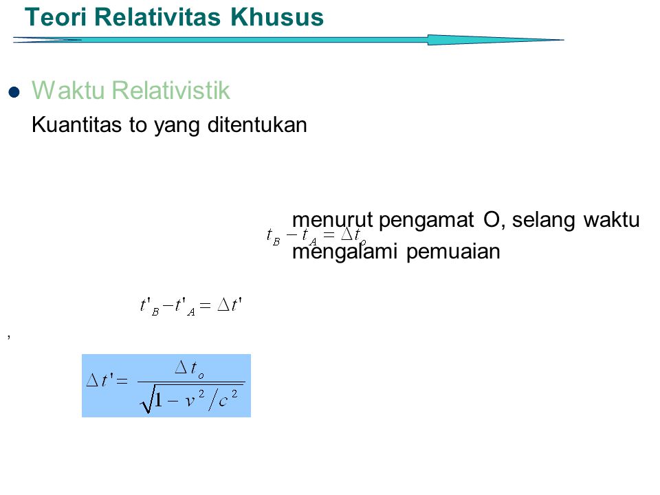 Teori Relativitas Khusus