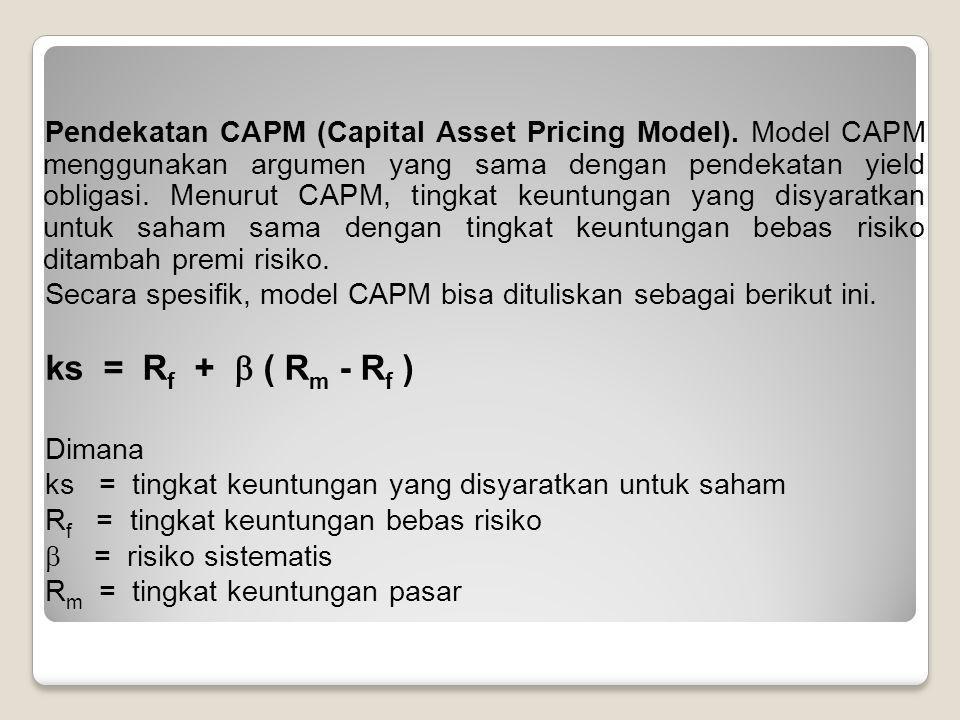 Pendekatan CAPM (Capital Asset Pricing Model)