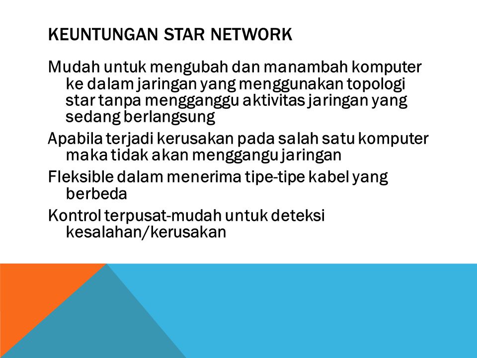 Keuntungan Star Network