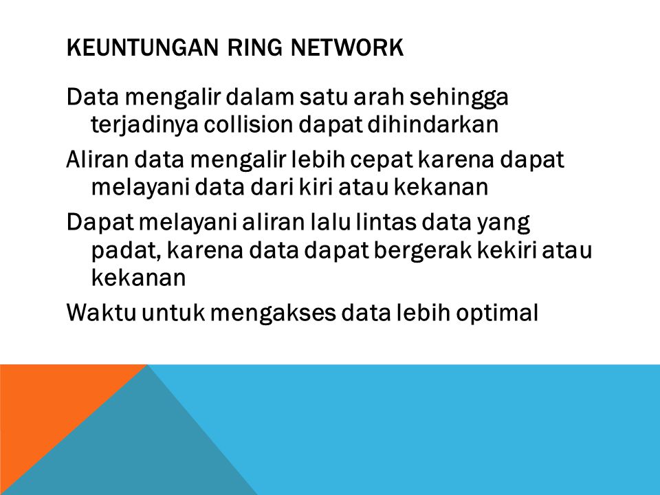 Keuntungan Ring Network