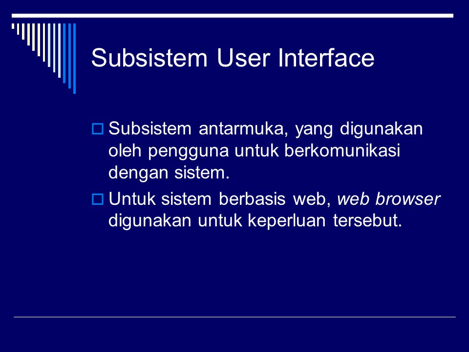 Subsistem User Interface
