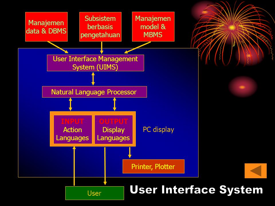 User Interface System Manajemen data & DBMS