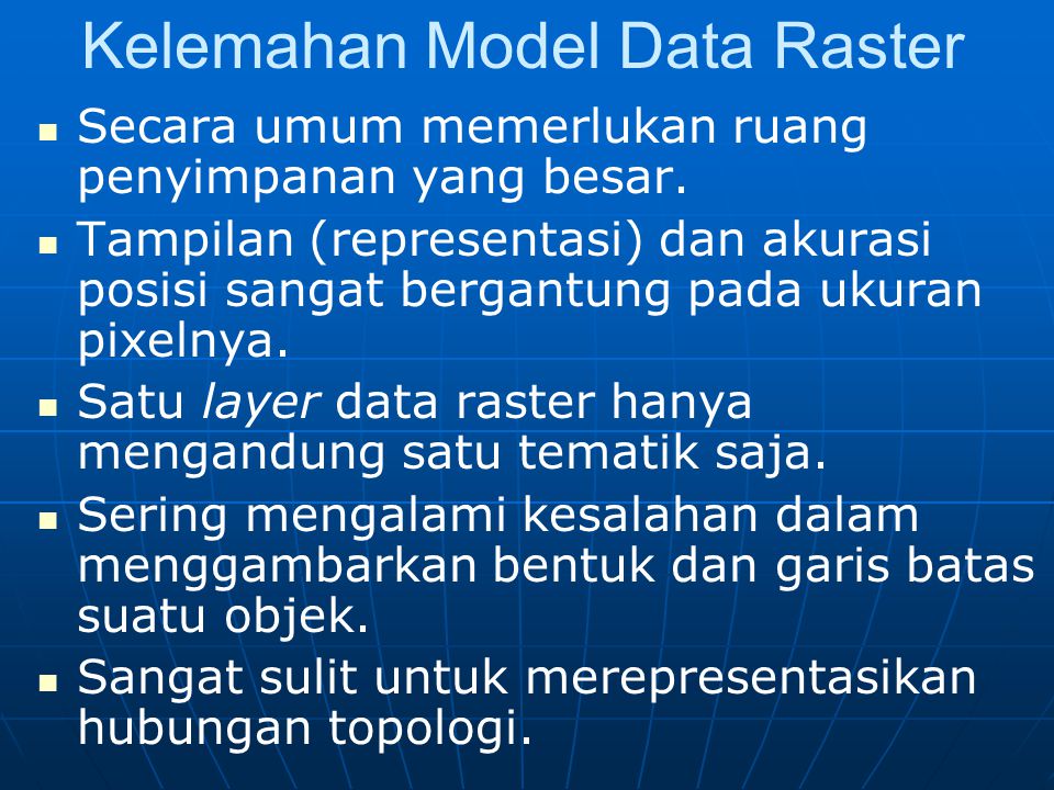 Kelemahan Model Data Raster