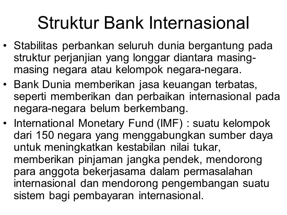 Struktur Bank Internasional