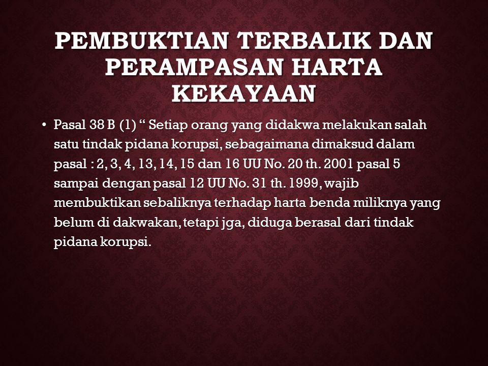 PEMIDAnAaN DALAM TINDAKAN PIDANA KORUPSI - Ppt Download