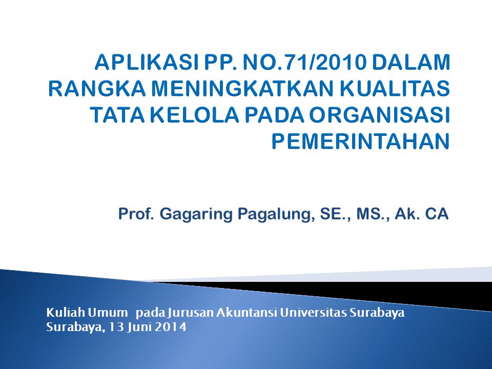 Prof. Gagaring Pagalung, SE., MS., Ak. CA