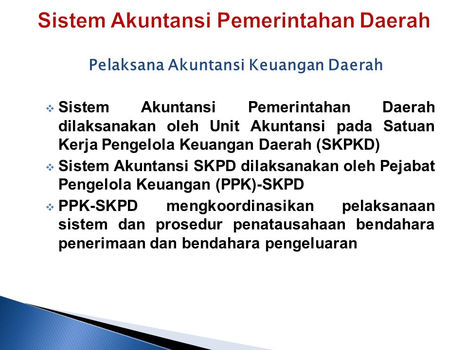 Sistem Akuntansi Pemerintahan Daerah