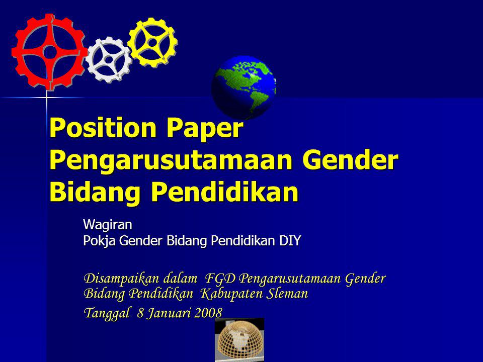 Position Paper Pengarusutamaan Gender Bidang Pendidikan
