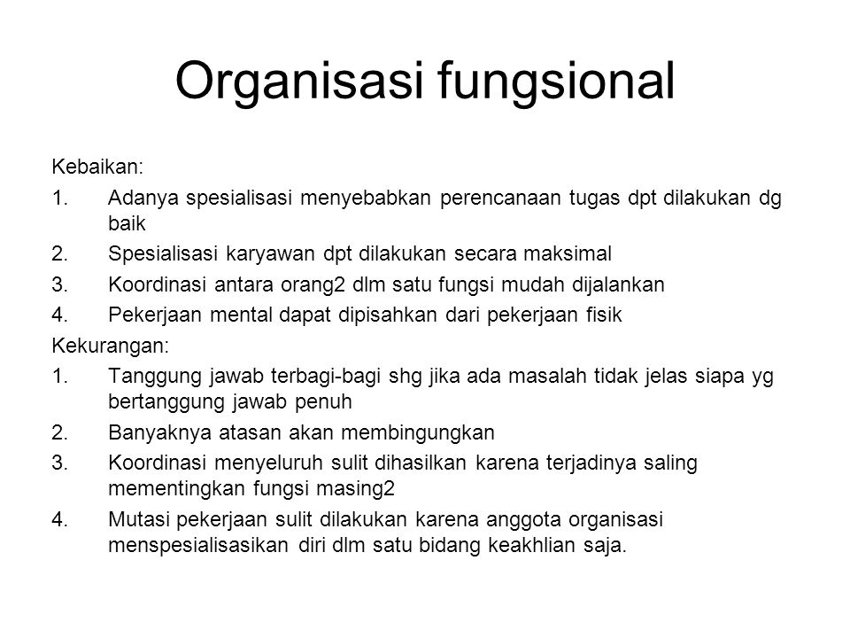 Organisasi fungsional