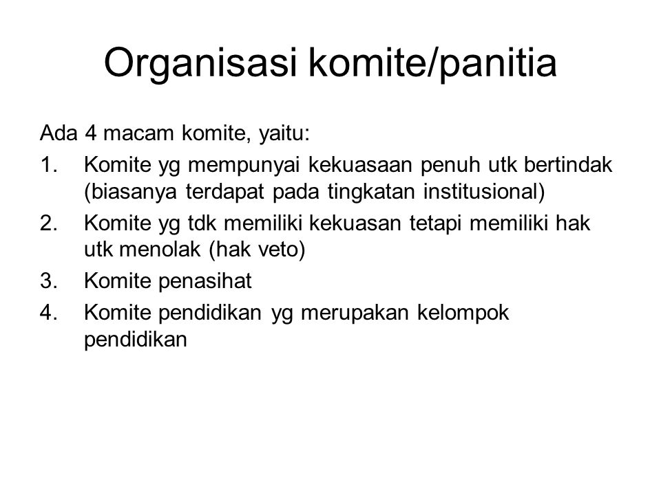 Organisasi komite/panitia