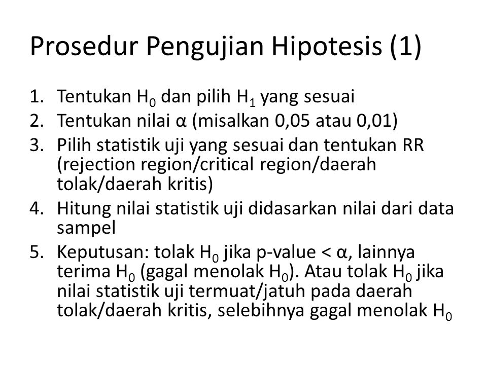 Prosedur Pengujian Hipotesis (1)