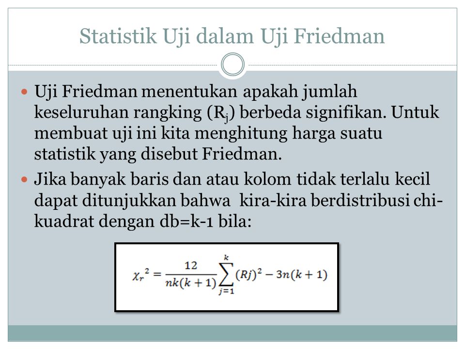 Statistik Uji dalam Uji Friedman