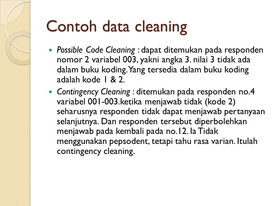 Contoh data cleaning