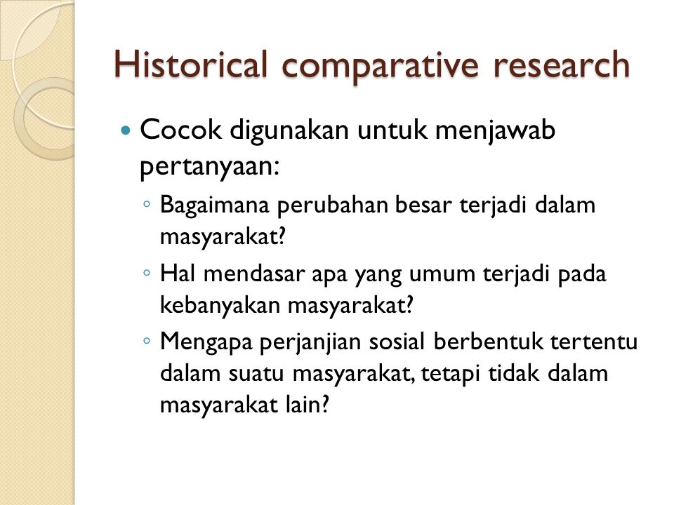 Historical comparative research