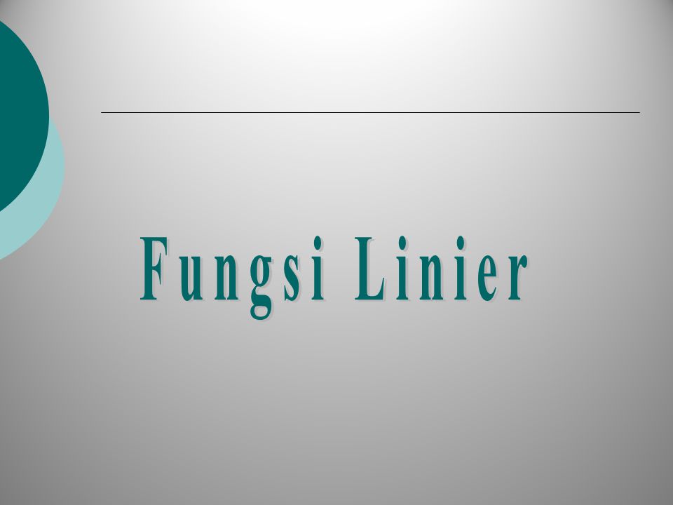 Fungsi Linier
