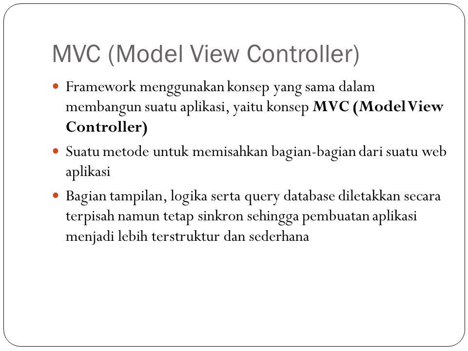 MVC (Model View Controller)