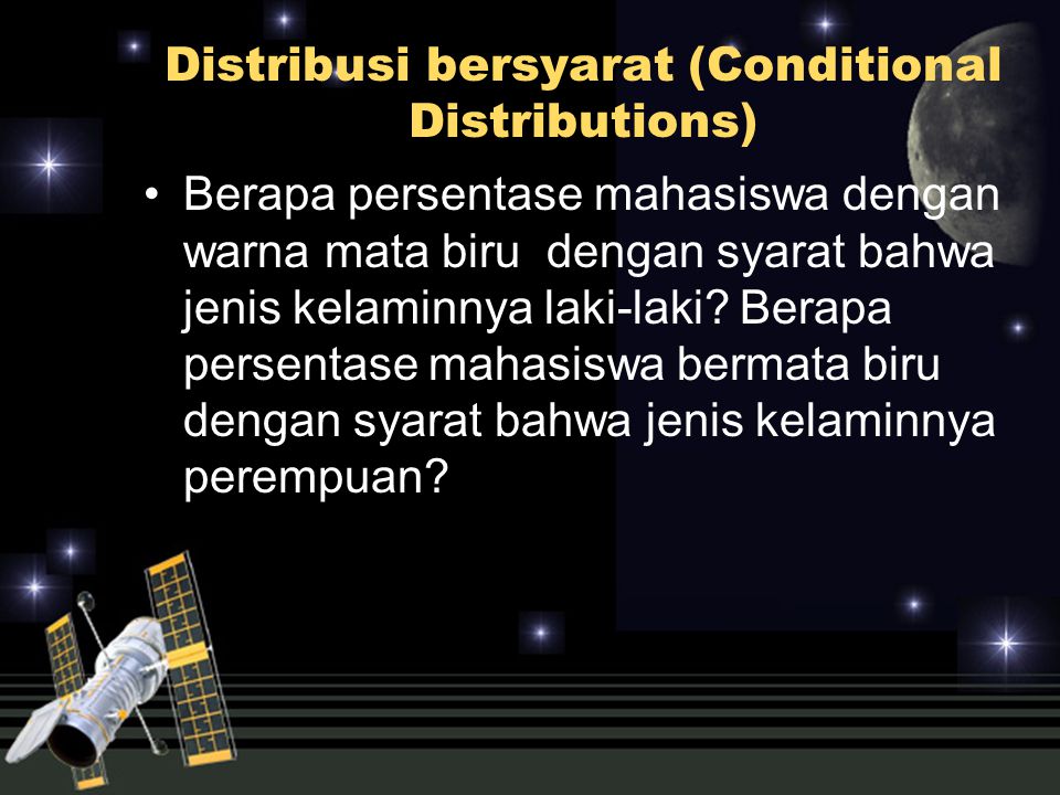 Distribusi bersyarat (Conditional Distributions)