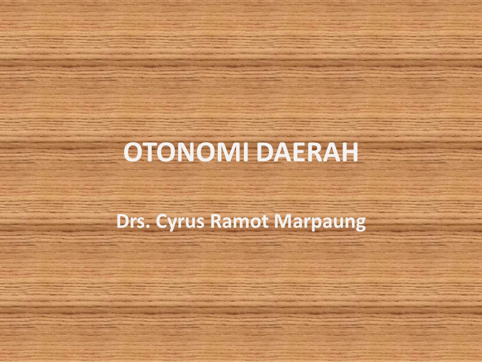 Drs. Cyrus Ramot Marpaung