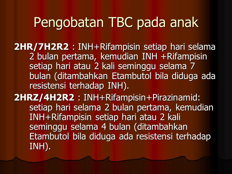 Pengobatan TBC pada anak