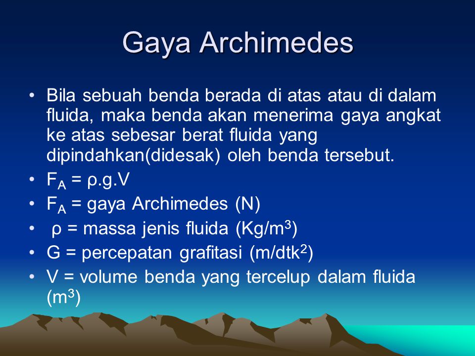 Gaya Archimedes