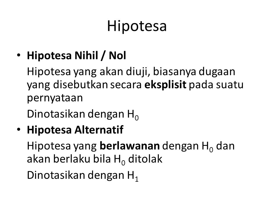 Hipotesa Hipotesa Nihil / Nol