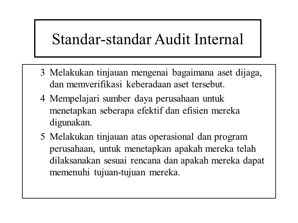 Standar-standar Audit Internal