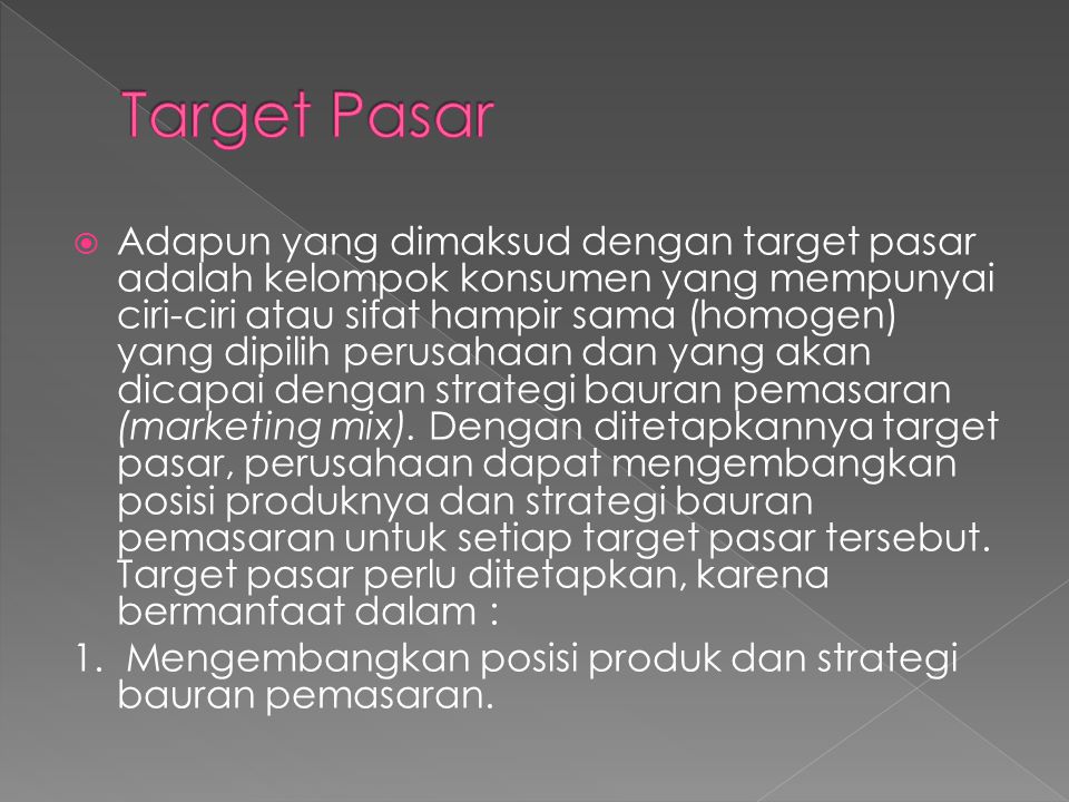 Target Pasar