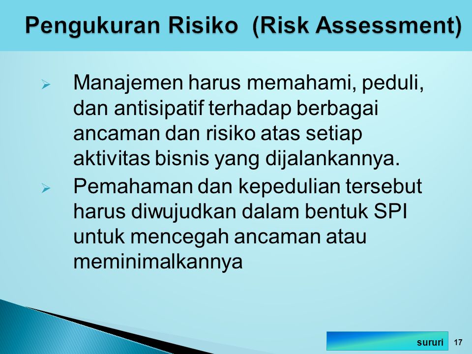 Pengukuran Risiko (Risk Assessment)