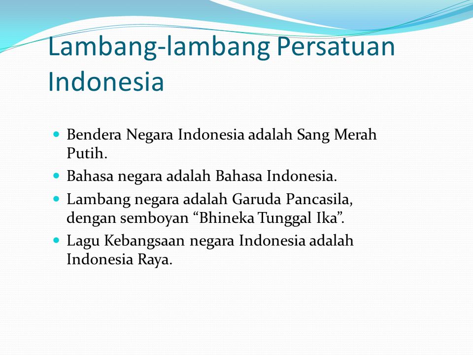 Lambang-lambang Persatuan Indonesia