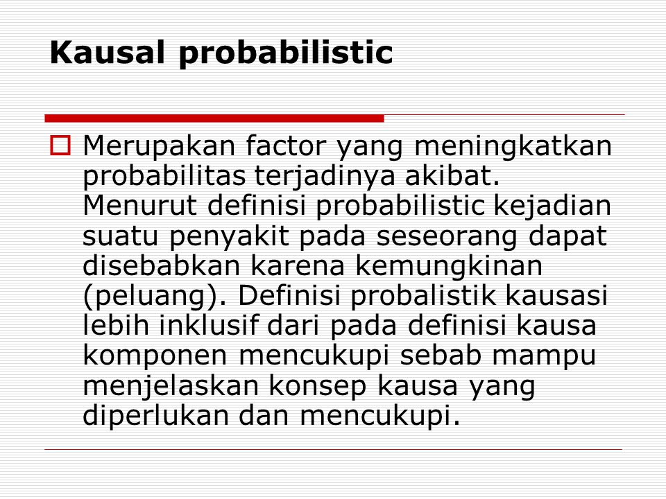 Kausal probabilistic