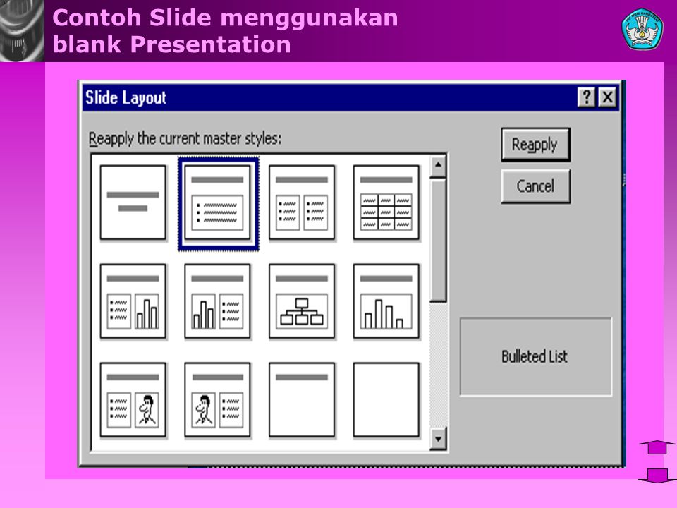 Contoh Slide menggunakan blank Presentation