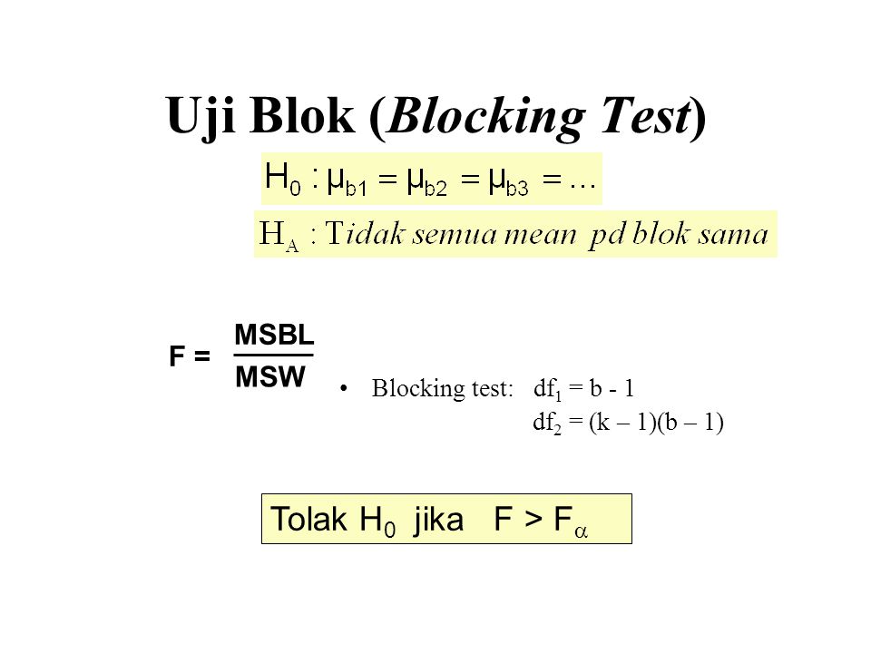 Uji Blok (Blocking Test)