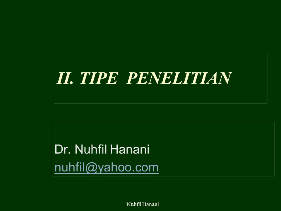 Dr. Nuhfil Hanani