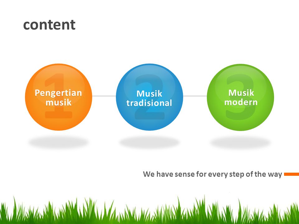 1 2 3 content Pengertian musik Musik tradisional Musik modern