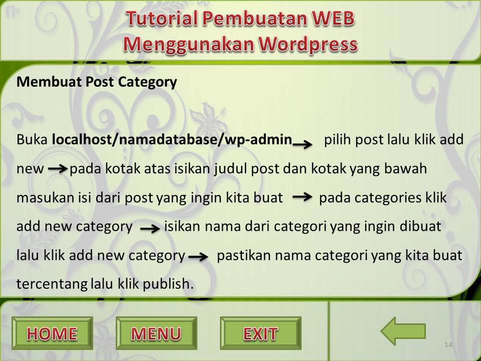 Tutorial Pembuatan WEB Menggunakan Wordpress