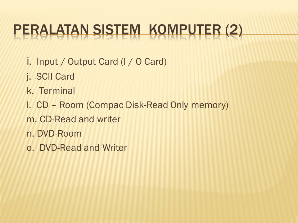 Peralatan sistem komputer (2)
