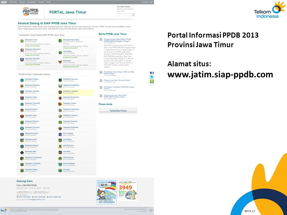 Portal Informasi PPDB 2013 Provinsi Jawa Timur