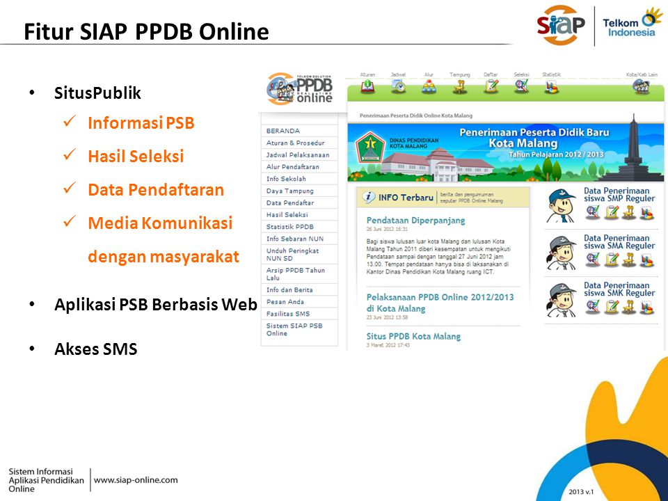 Fitur SIAP PPDB Online SitusPublik Informasi PSB Hasil Seleksi