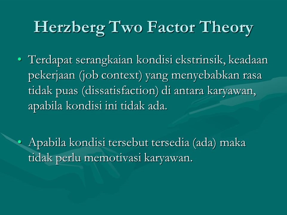 Herzberg Two Factor Theory