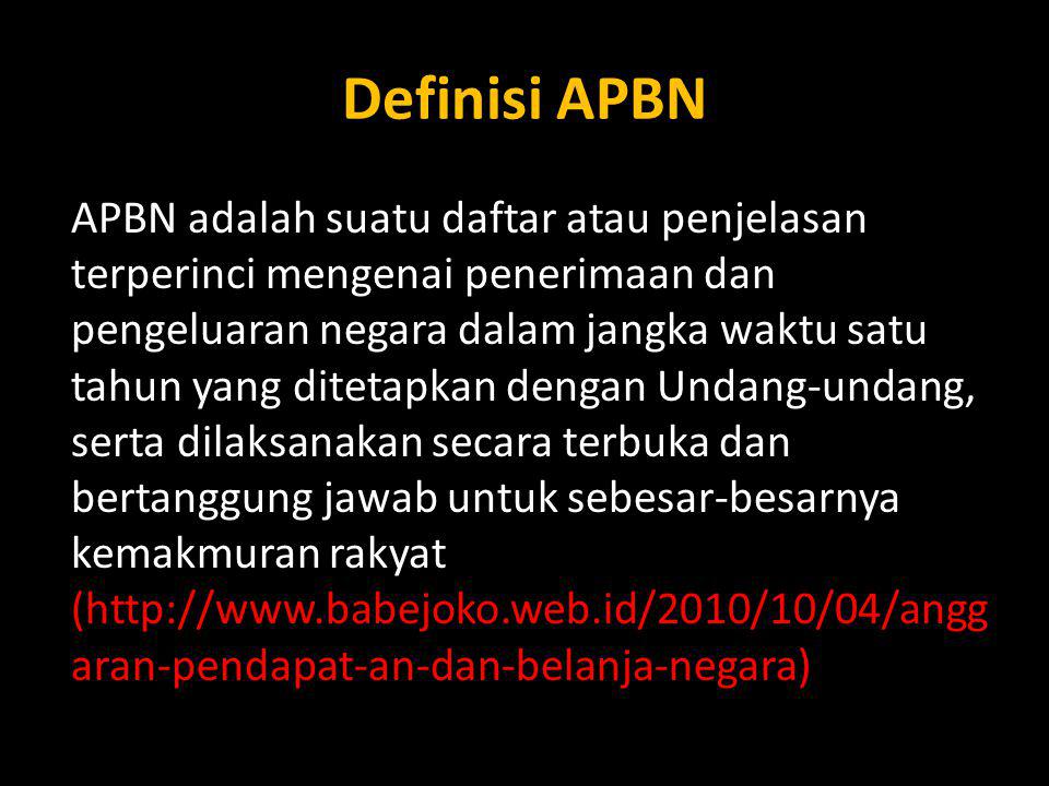 Definisi APBN
