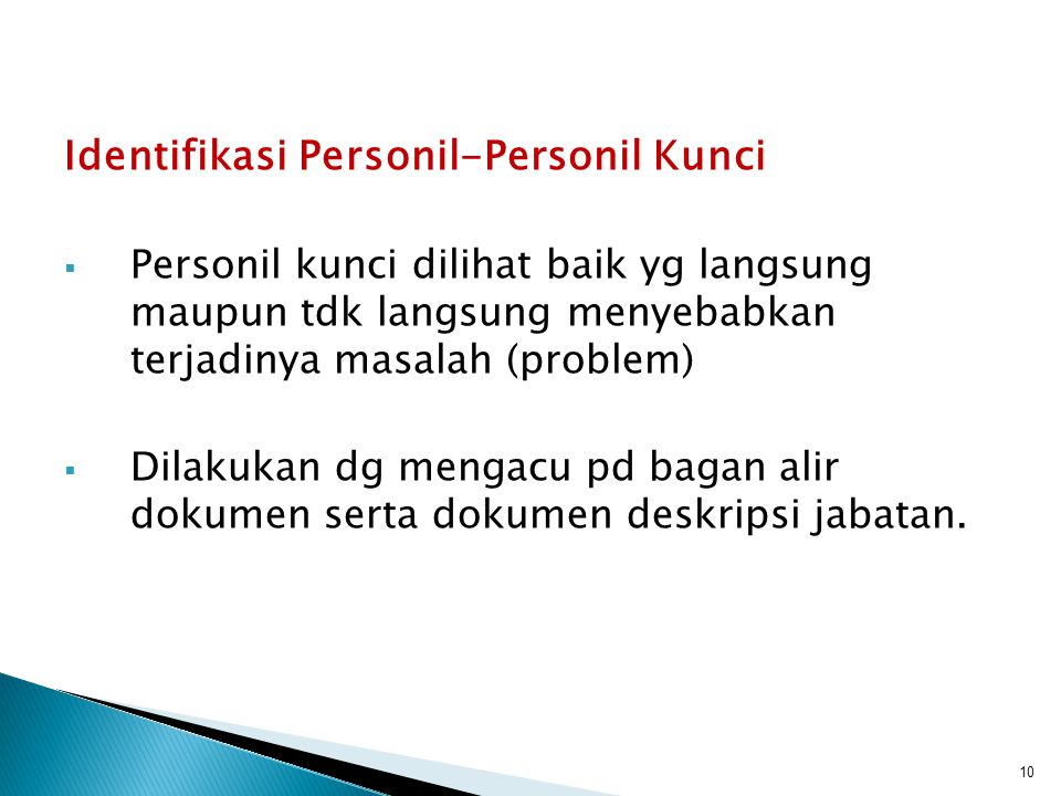 Identifikasi Personil-Personil Kunci
