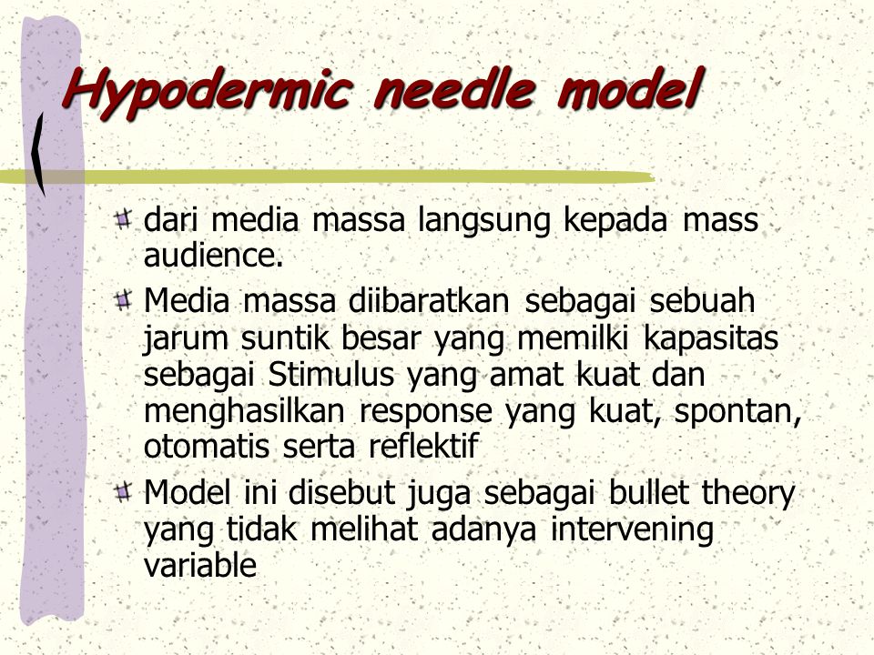 Hypodermic needle model