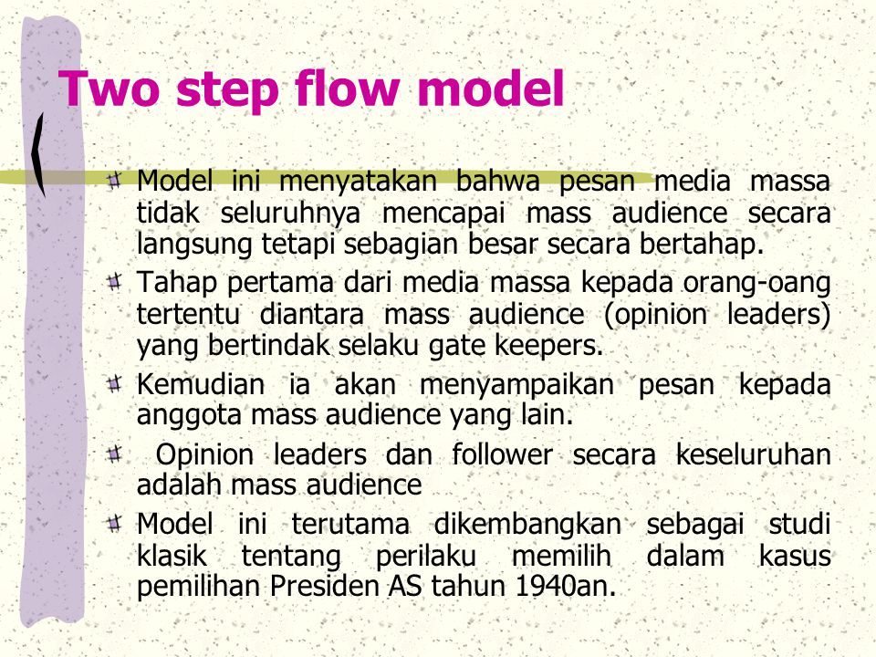 Two step flow model
