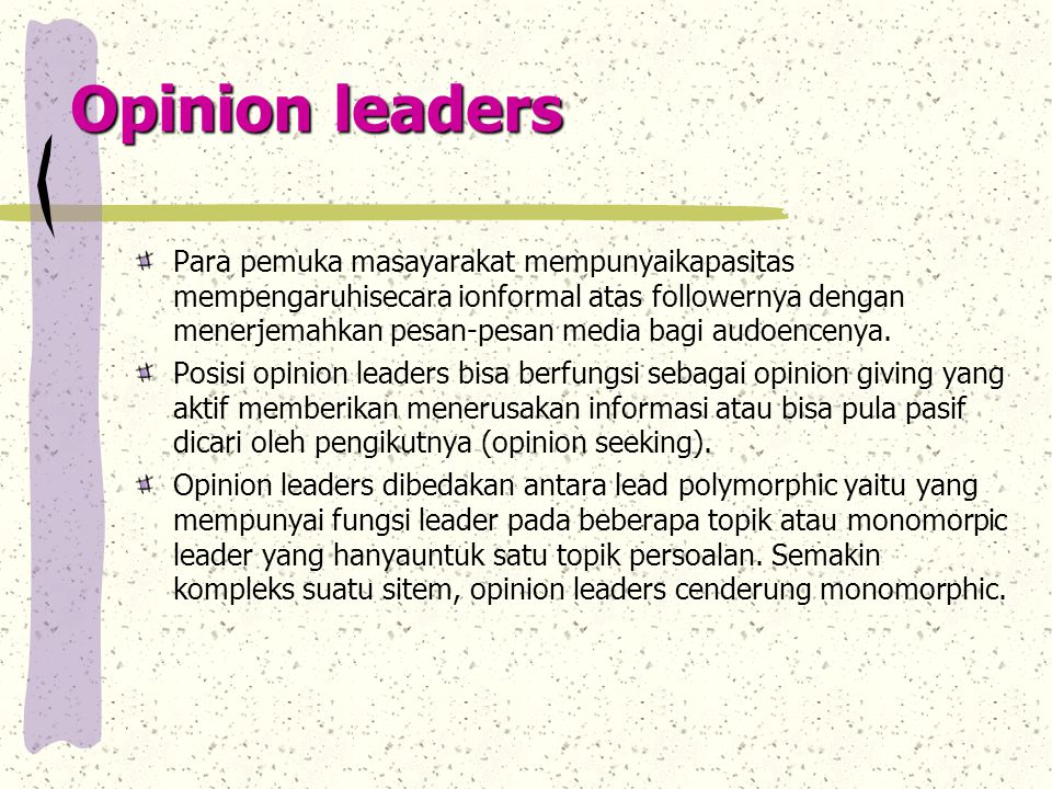Opinion leaders