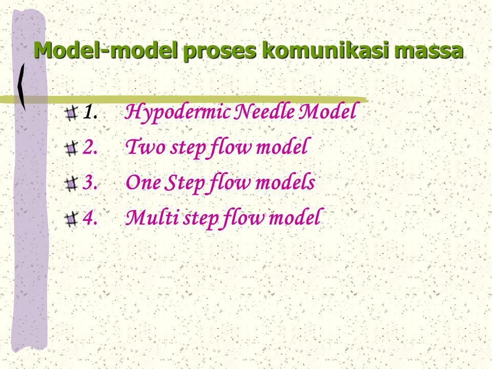 Model-model proses komunikasi massa