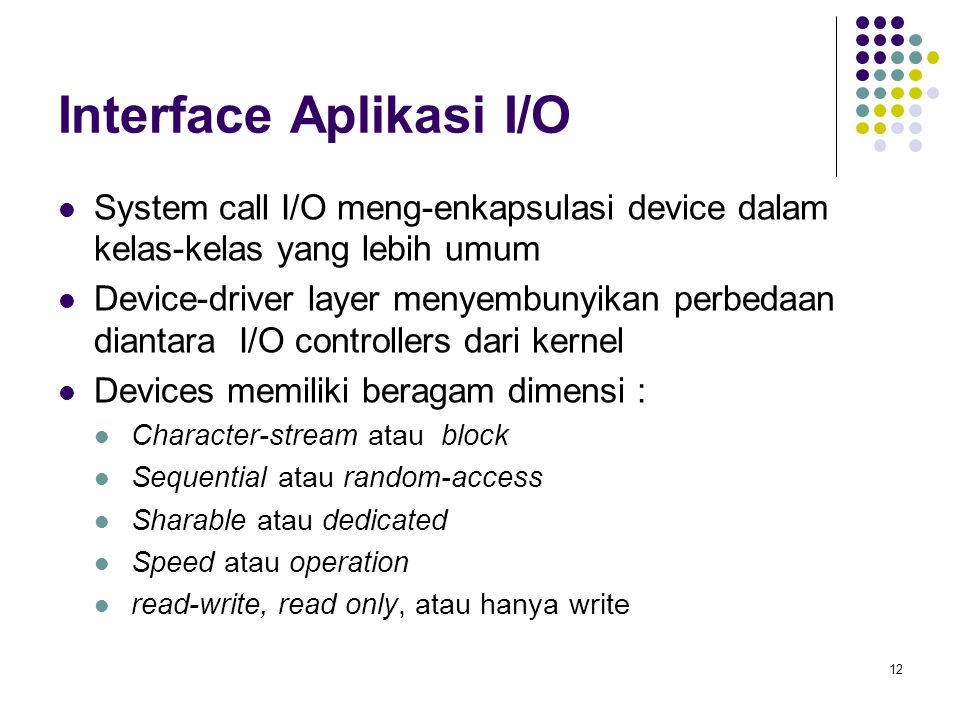 Interface Aplikasi I/O