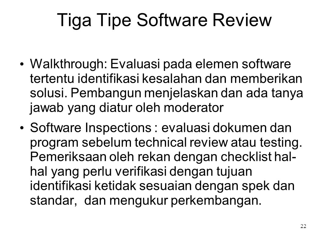 Tiga Tipe Software Review