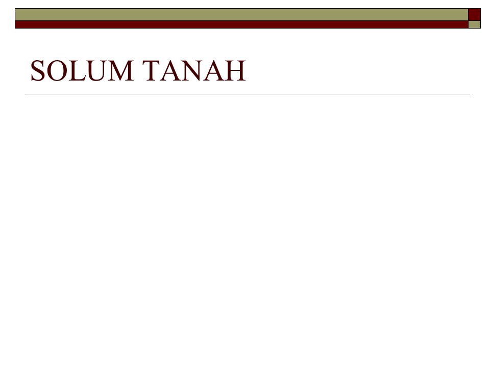 SOLUM TANAH